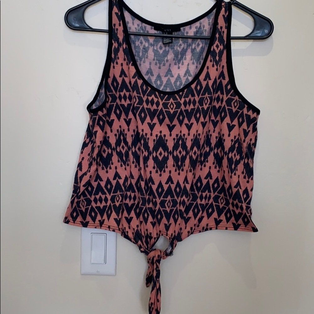 Orange and black tank top